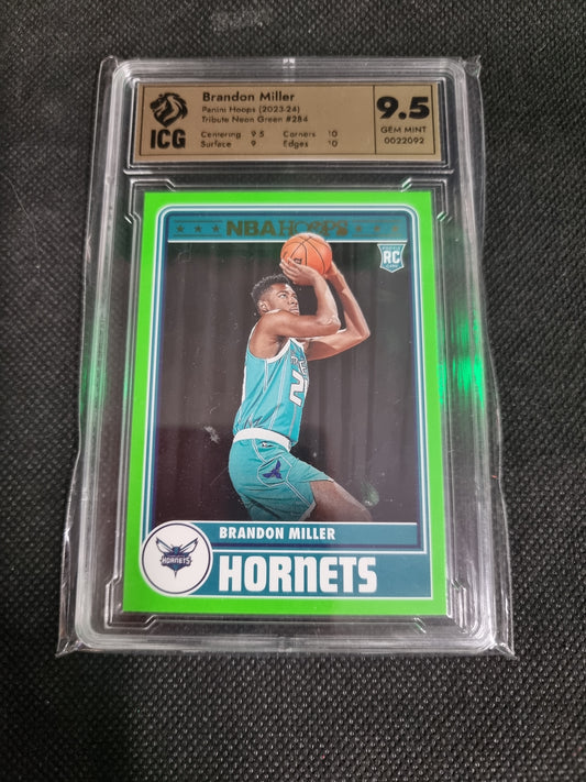 2023 Panini Nba Hoops Brandon Miller 284 ICG 9.5