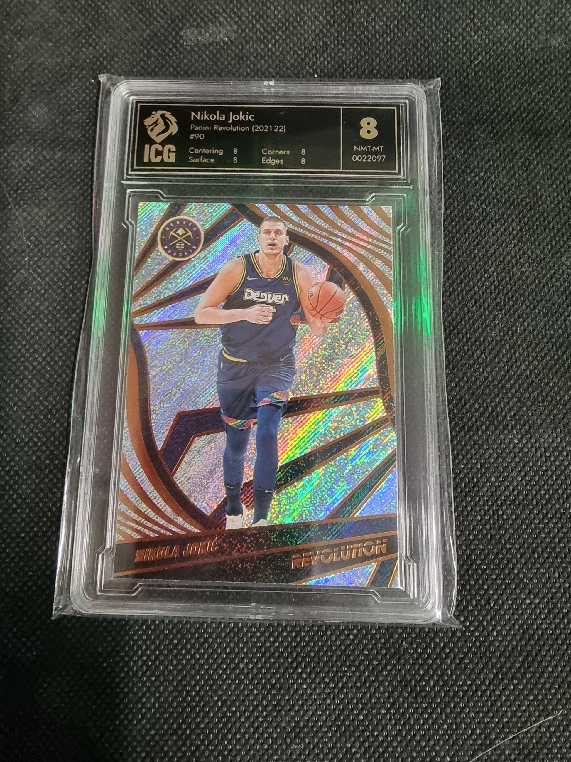 2021 Panini Revolution Nikola Jokic ICG 8 NMT-MT Captain Comics and Collectables Pty Ltd