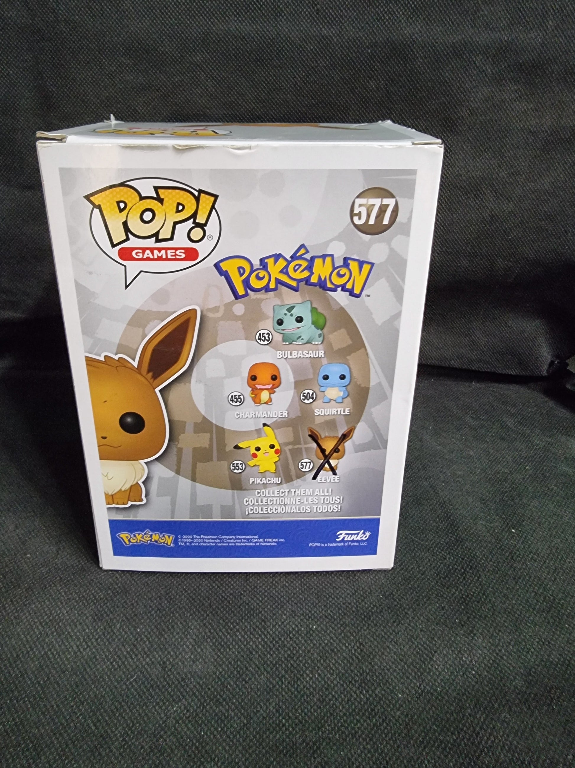 Funko Pop Pokemon Eevee #577 (Damaged Box) Captain Comics and Collectables Pty Ltd