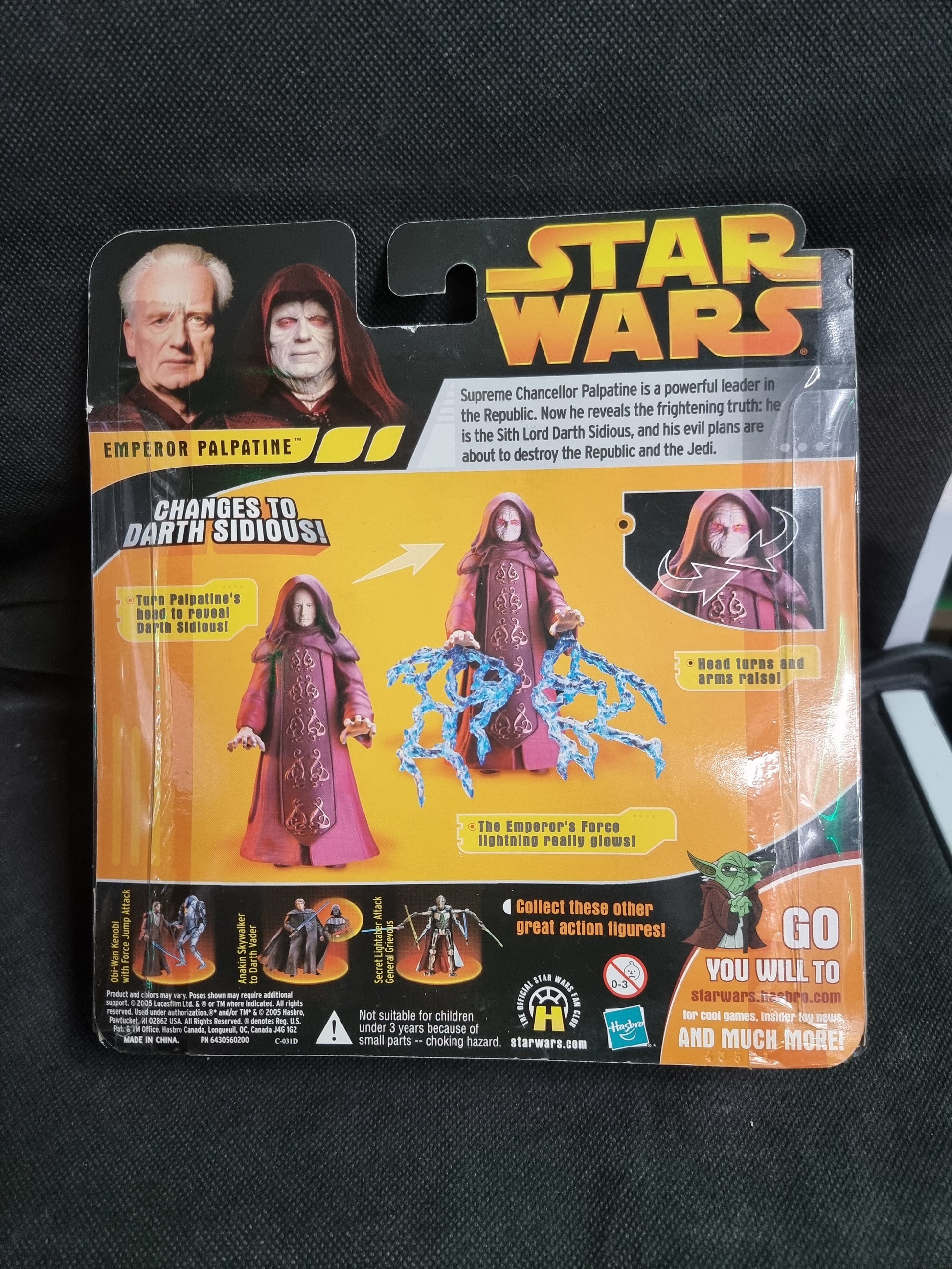 Star Wars Revenge of the Sith: Emperor Palpatine (with glowing Force lightning) Captain Comics and Collectables Pty Ltd