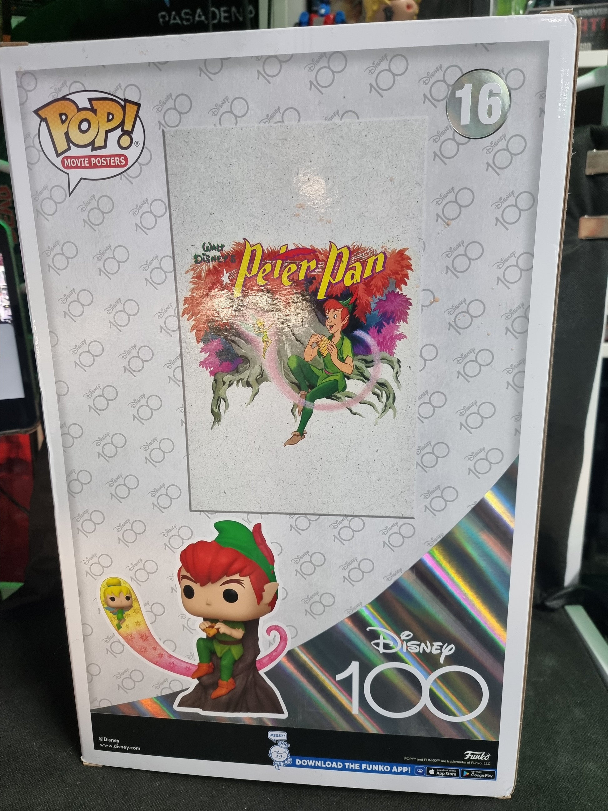 Funko Pop Movie Poster Disney 100 Peter Pan and Tinker Bell #16 Captain Comics and Collectables Pty Ltd