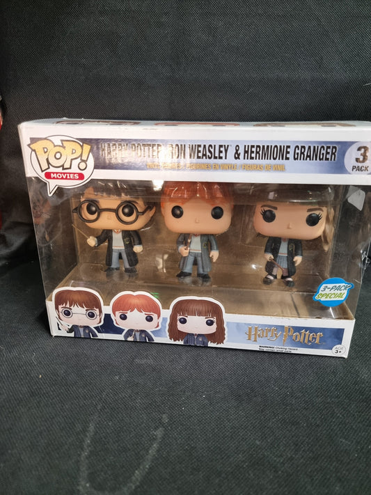 Funko Pop Movie Harry Potter 3 Pack Special (Harry/Ron/Hermione) Captain Comics and Collectables Pty Ltd