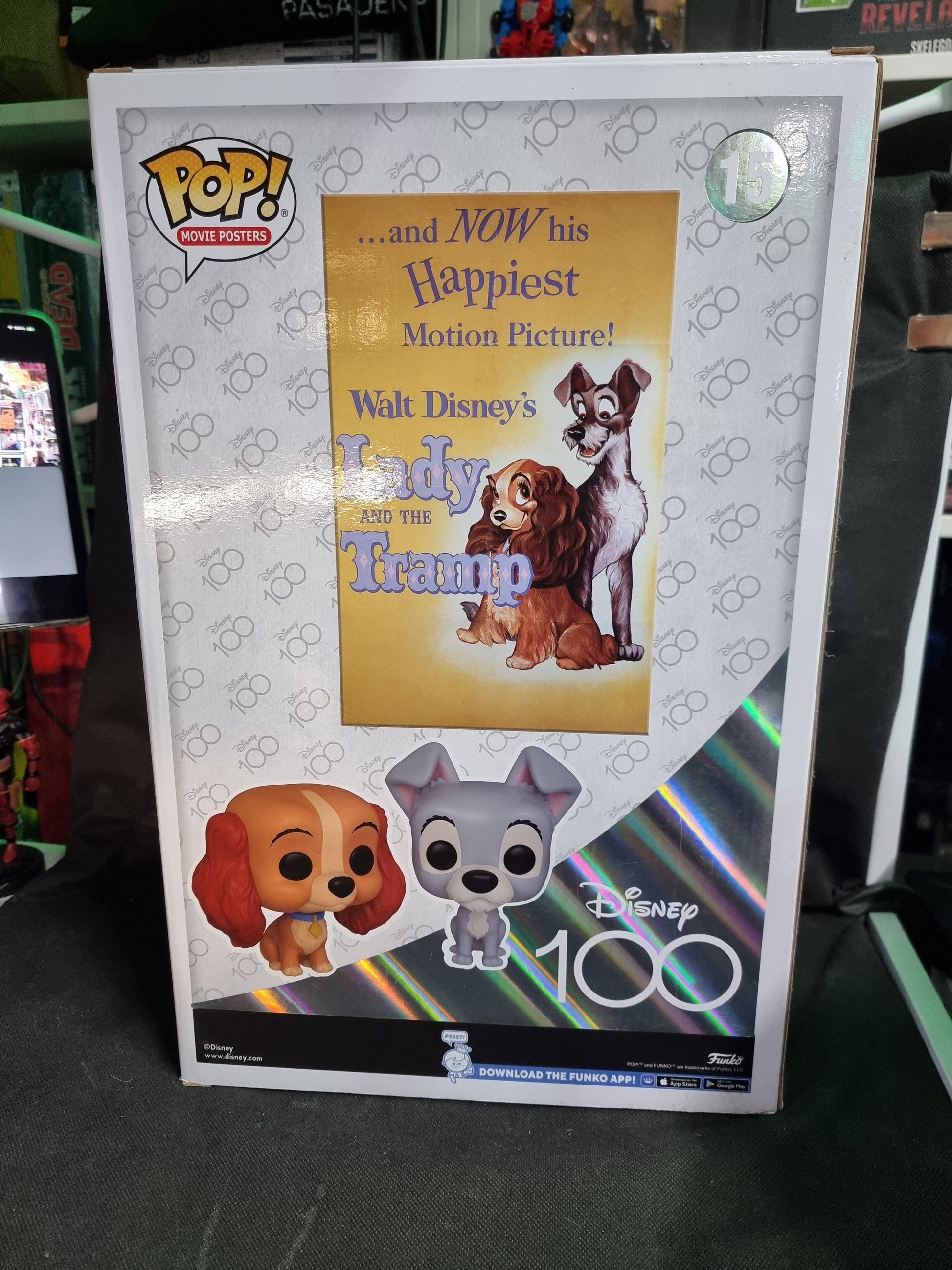 Funko Pop Movie Poster Disney 100 Lady and The Tramp #15 Captain Comics and Collectables Pty Ltd