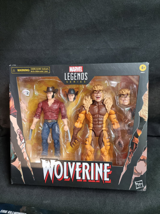 Wolverine 50th Marvel Legends Logan vs Sabretooth 6" AF 2Pack HASBRO Captain Comics and Collectables Pty Ltd