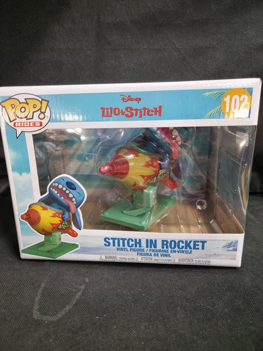 Funko Pop Rides Disney Lilo & Stitch- Stitch In Rocket #102 Captain Comics and Collectables Pty Ltd