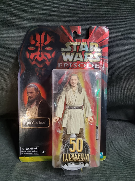 Star Wars Black Series Qui-Gon Jinn Episode One Lucasfilm 50th Anniversary 6 inch Action Figure Captain Comics and Collectables Pty Ltd