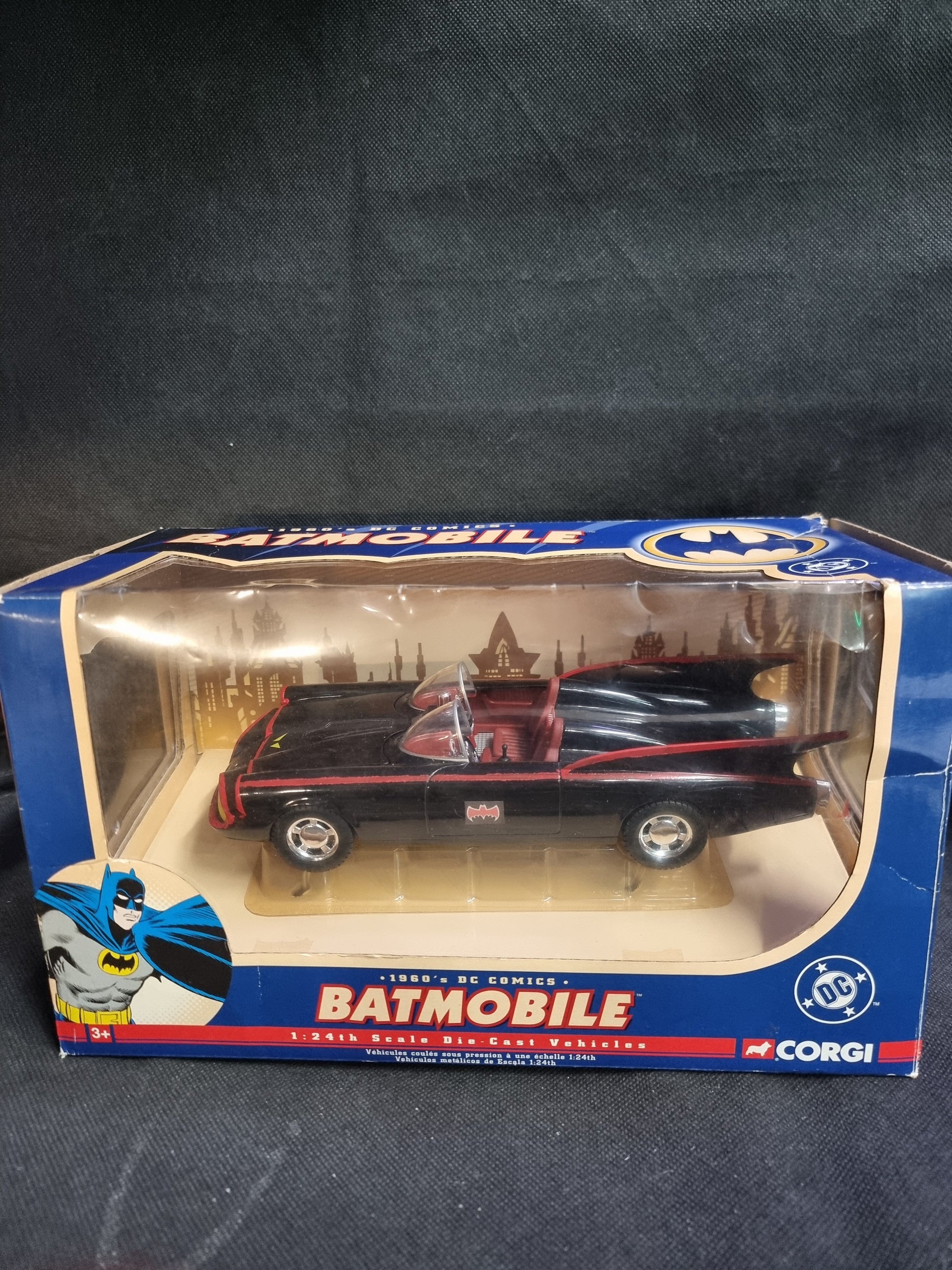 Corgi 1960's 1:24 Scale DC Comics Batmobile Die Cast Vehicle Captain Comics and Collectables Pty Ltd