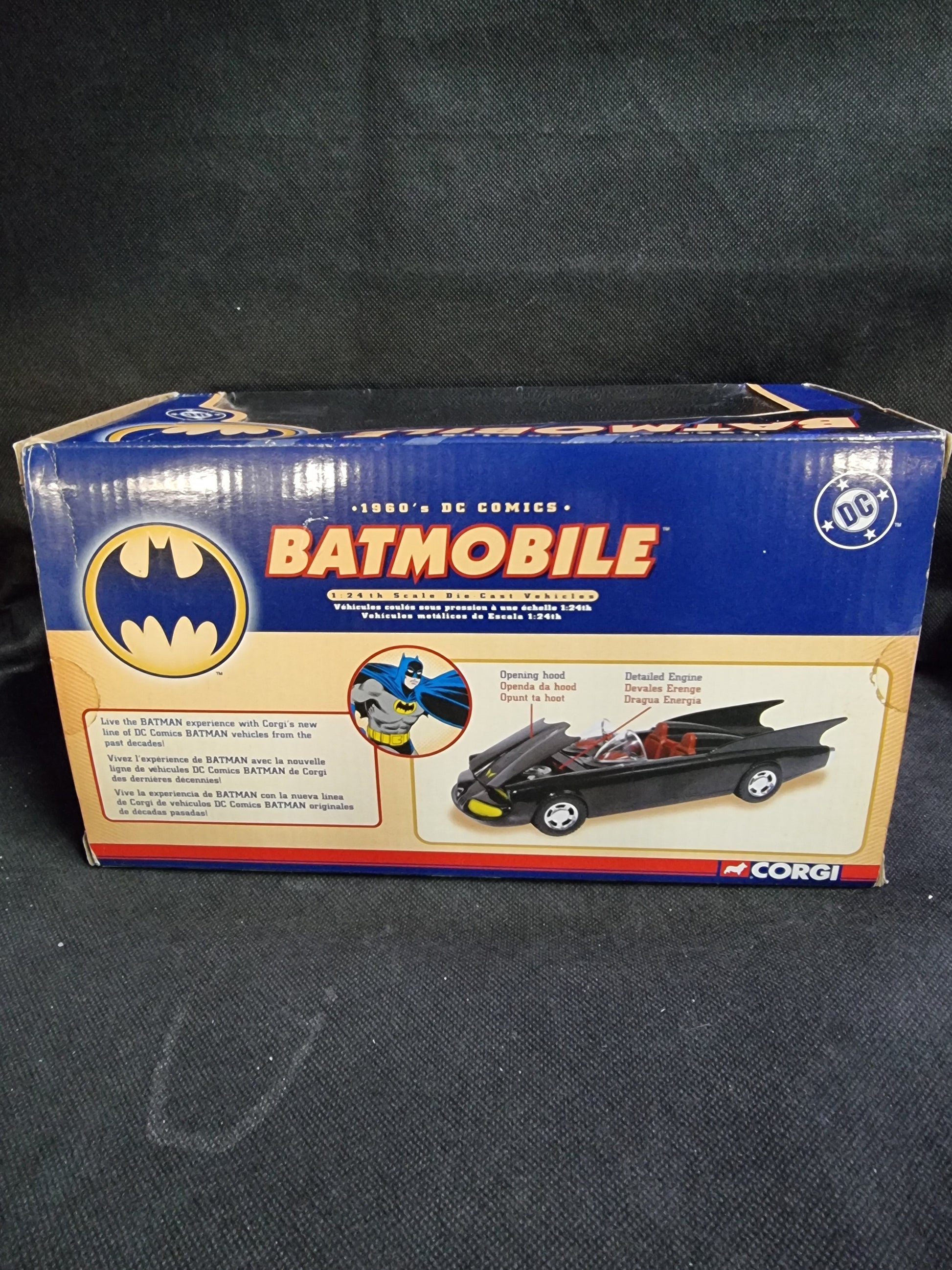 Corgi 1960's 1:24 Scale DC Comics Batmobile Die Cast Vehicle Captain Comics and Collectables Pty Ltd