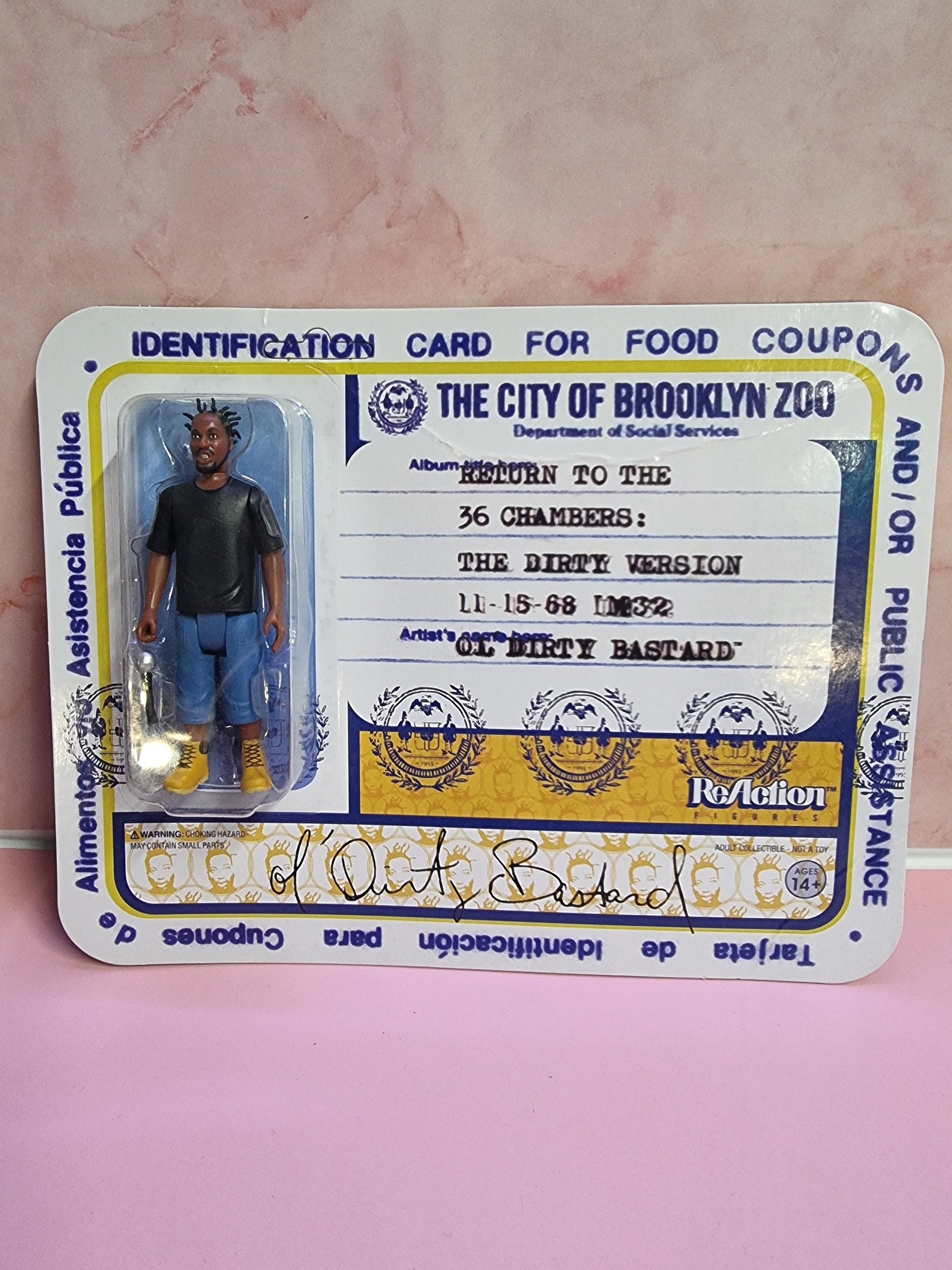 Ol Dirty Bastard Wu Tang of Wudang Sect Card hanging Figure (Card has crease) Captain Comics and Collectables Pty Ltd