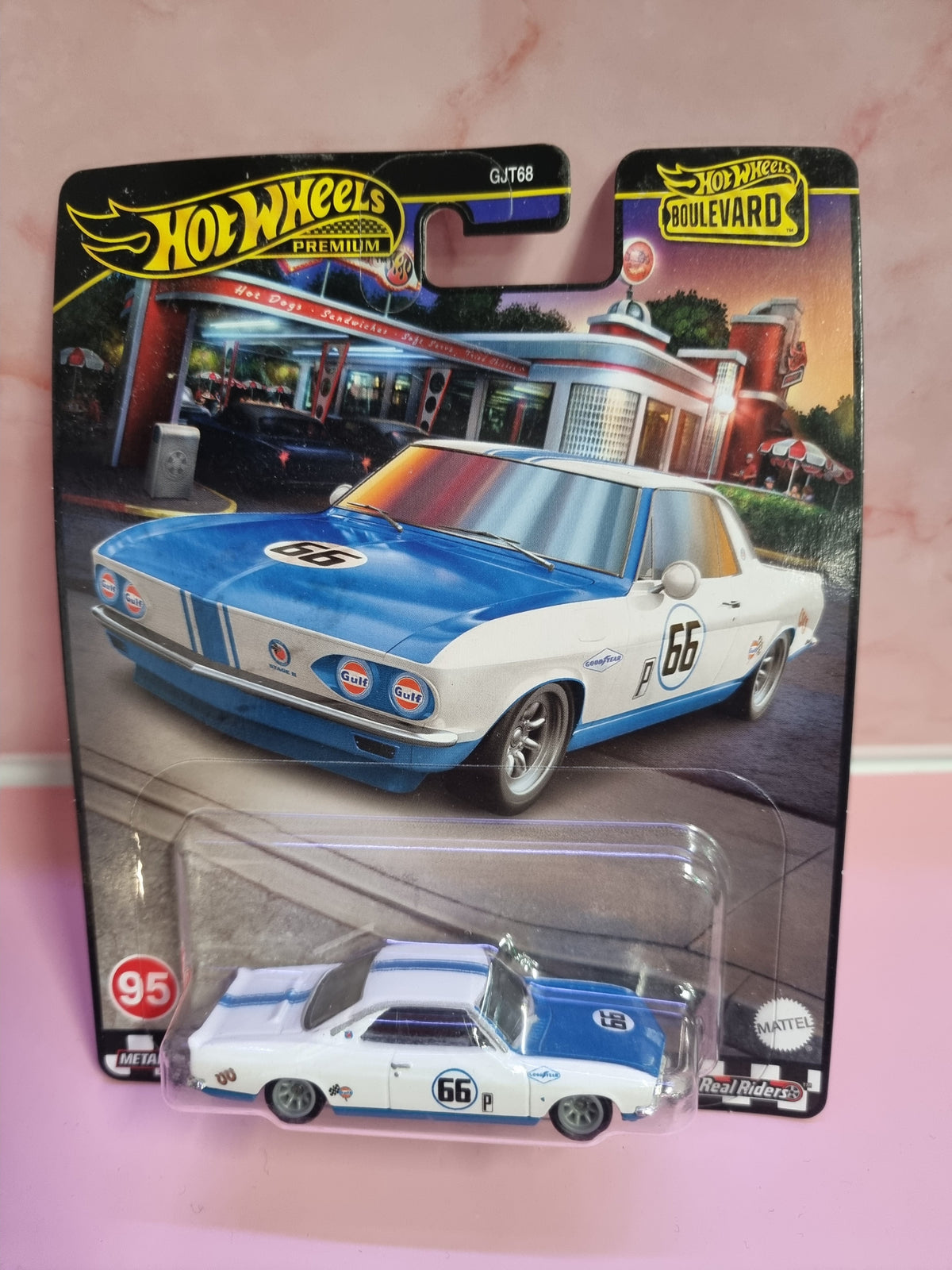 Hot Wheels Premium Boulevard '66 Chevrolet Corvair Yenko Stinger #95 Captain Comics and Collectables Pty Ltd