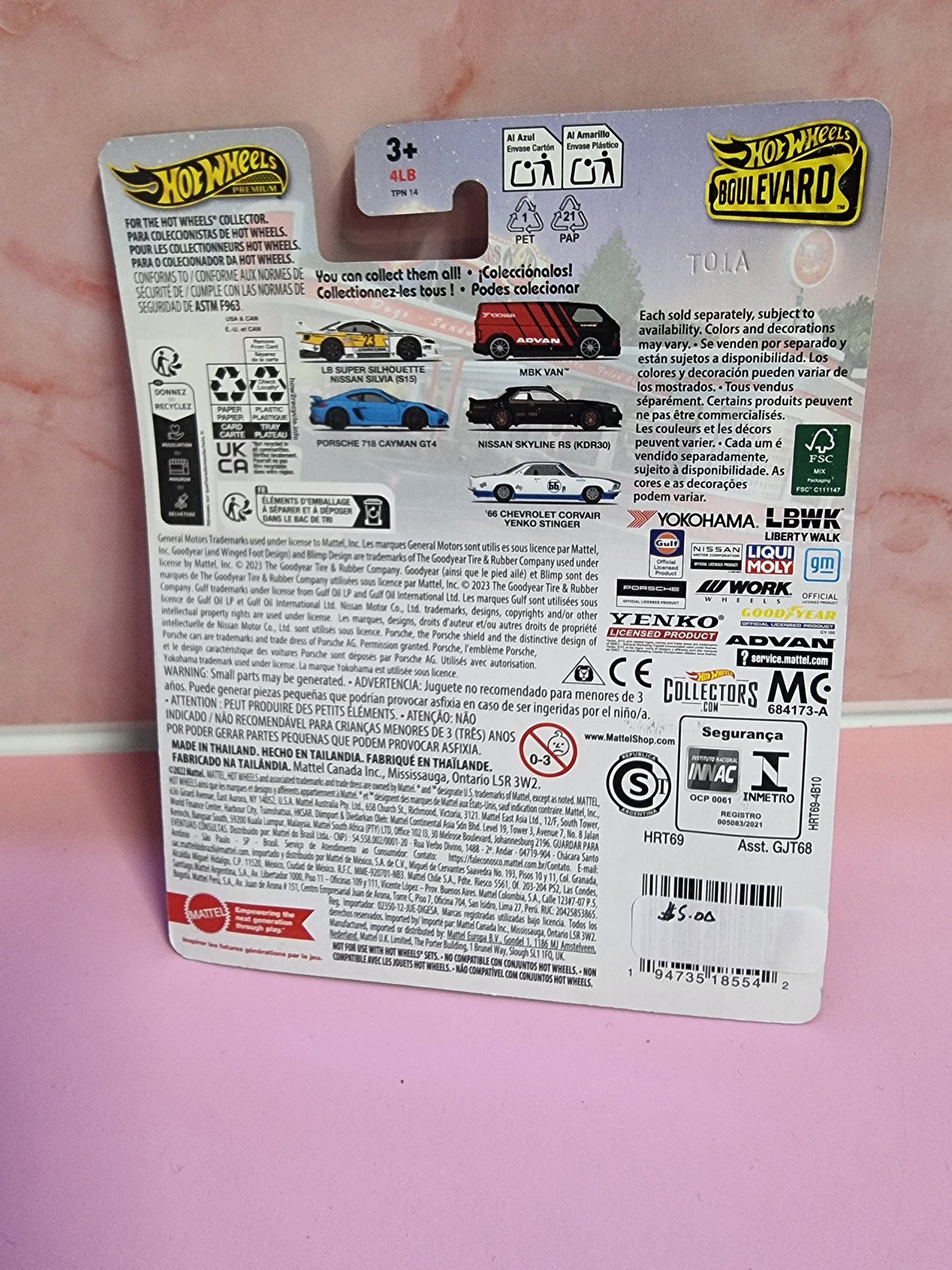 Hot Wheels Premium Boulevard '66 Chevrolet Corvair Yenko Stinger #95 Captain Comics and Collectables Pty Ltd