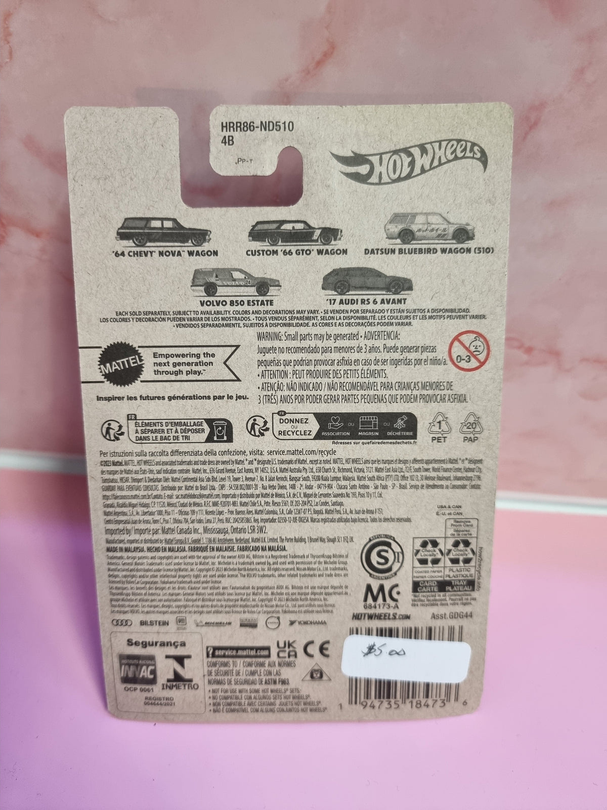 HOT WHEELS THEMED - HOT WAGONS VOLVO 850 ESTATE WAGON - 4/5 Captain Comics and Collectables Pty Ltd