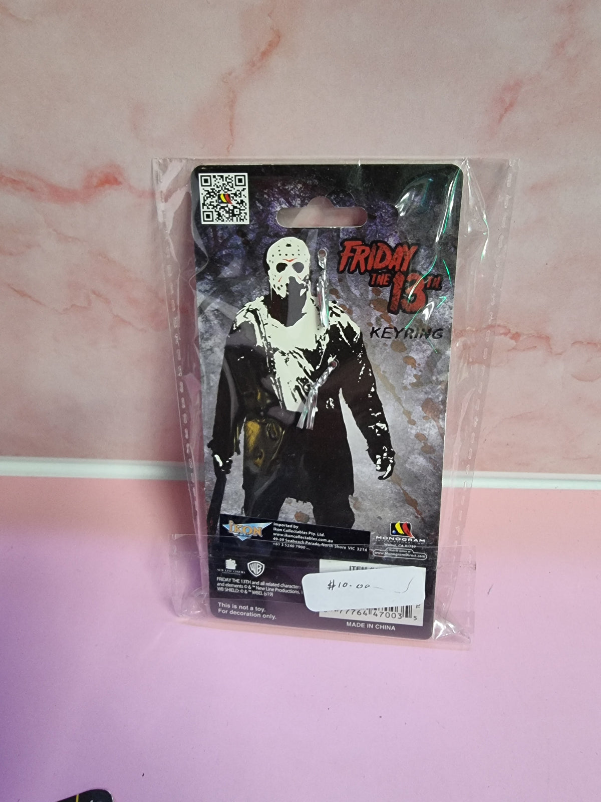 Jason Voorhees Keychain Key Ring Friday The 13th Pewter Metal Captain Comics and Collectables Pty Ltd