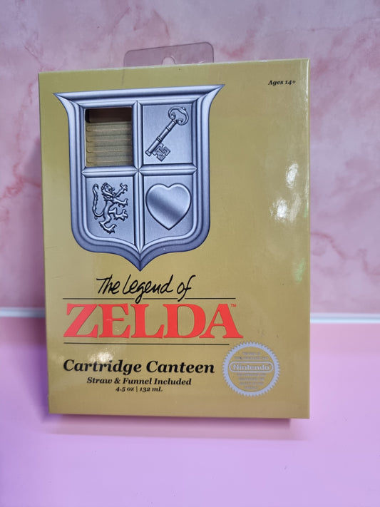 The Legend of Zelda Gold NES Cartridge Canteen Flask Nintendo Captain Comics and Collectables Pty Ltd