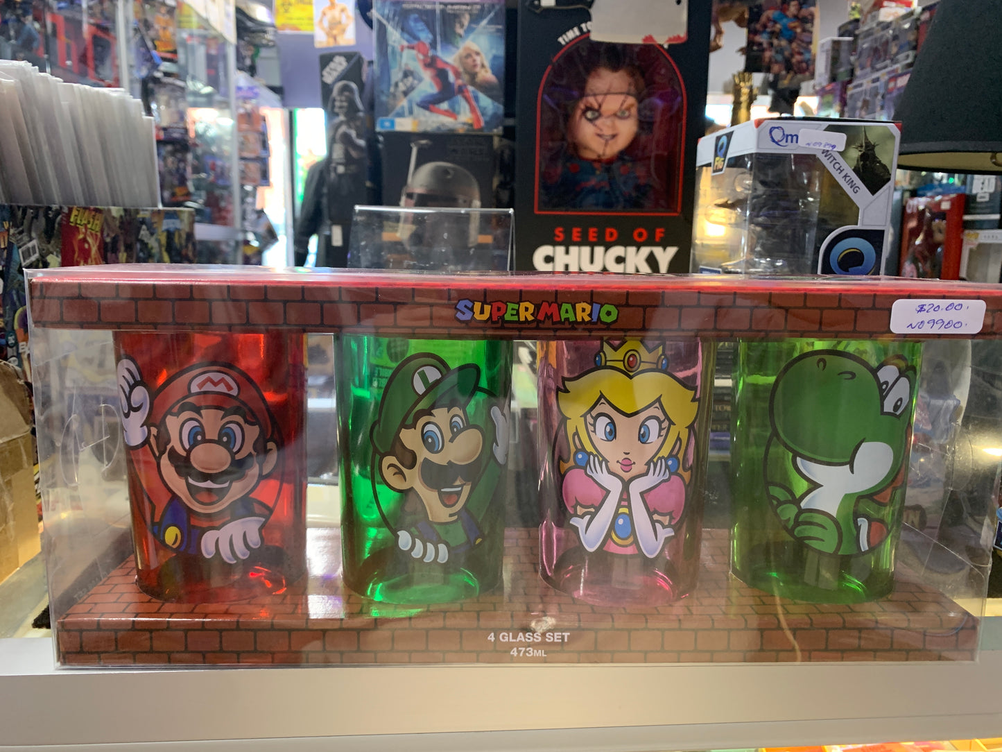 Super Mario 4 glass set