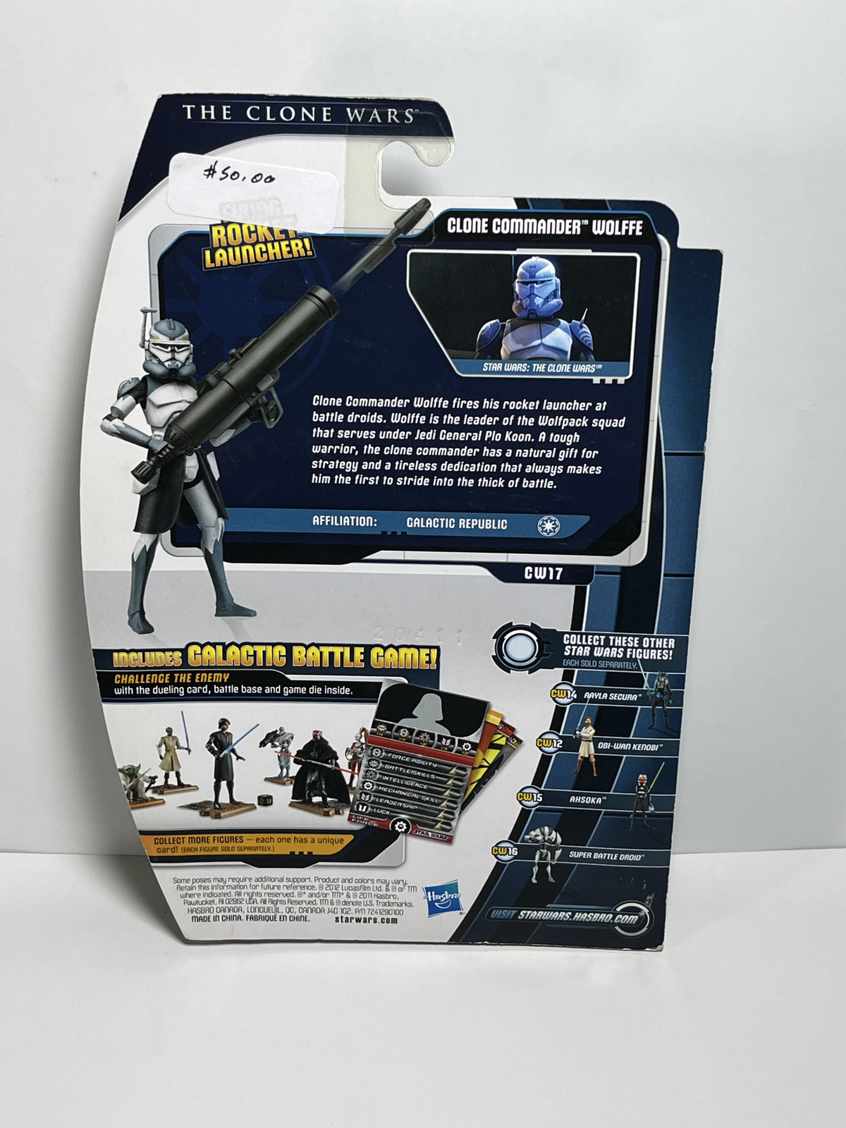 Clone Commander Wolffe CW17 Star Wars The Clone Wars 3.75 Action Figure