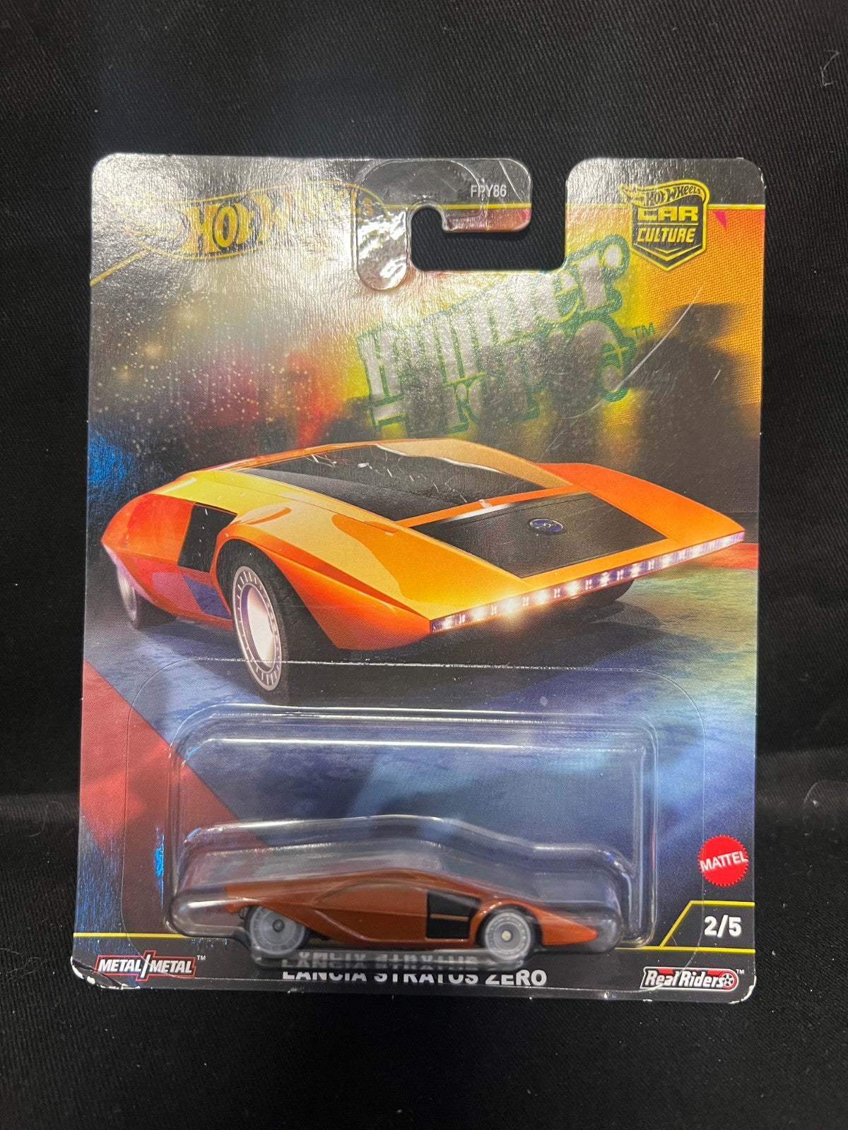 Hot Wheels Premium Car Culture Hammer Drop Lancia Stratos Zero Diecast Vehicle