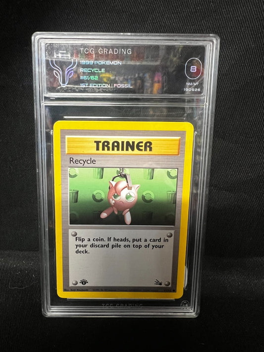 1999 Pokémon Fossil 1st Edition 61 Recycle TCG 8 near mint