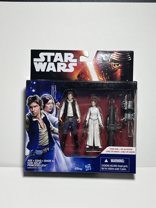 Han Solo & Princess Leia Star Wars TFA 3.75 Action Figure 2 Pack