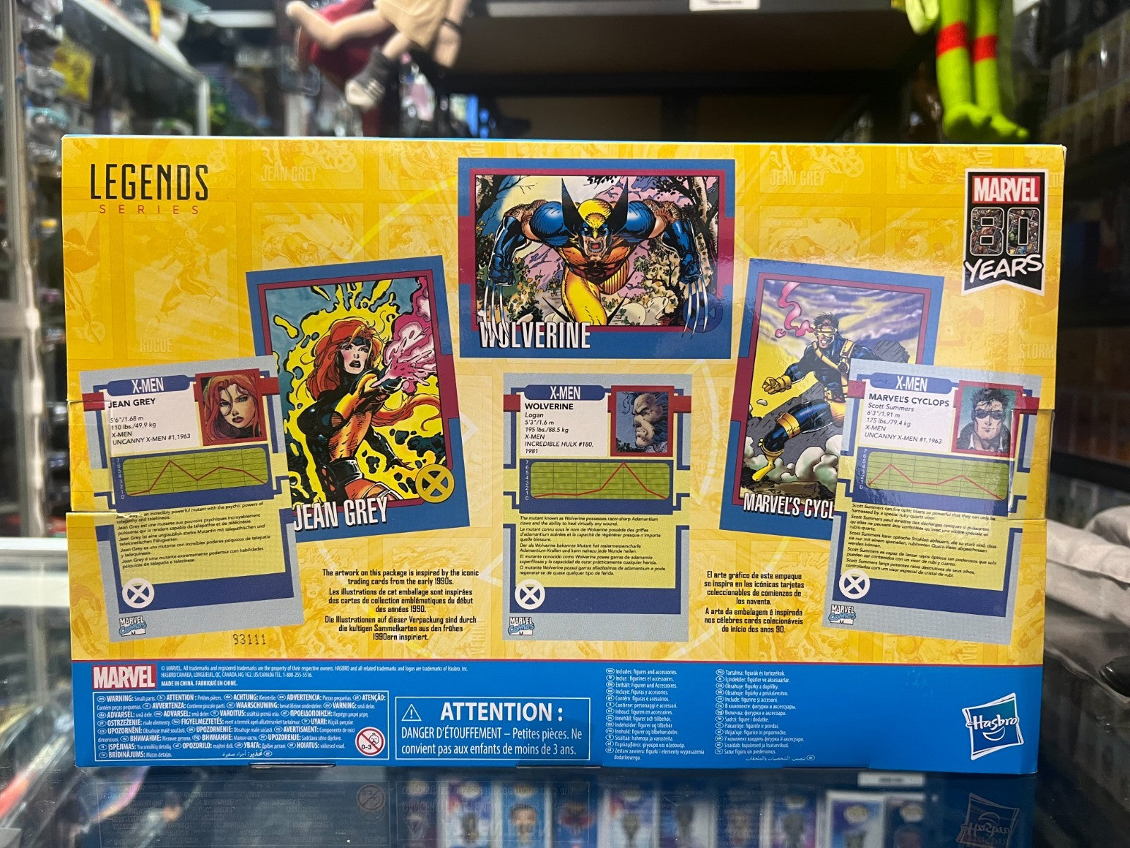 Marvel Legends 80th Anniversary X-Men Jean Grey, Cyclops & Wolverine 6in Figures