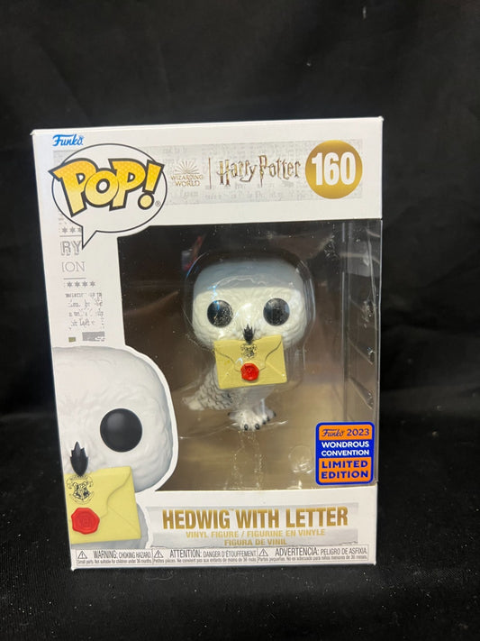 Funko POP! Harry Potter Hedwig With Letter #160 2023 Wondrous Con Brand NEW