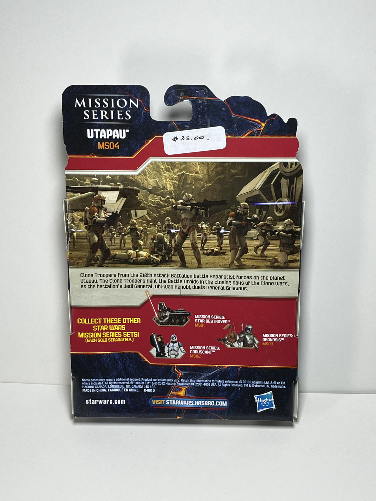 Battle Droid 212th Battalion Clone Trooper Star Wars Mission Series Star Utapau