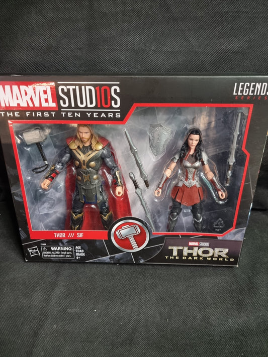 Marvel Studios First Ten Years Legend Series Thor and Sif action figure 2pack 6"
