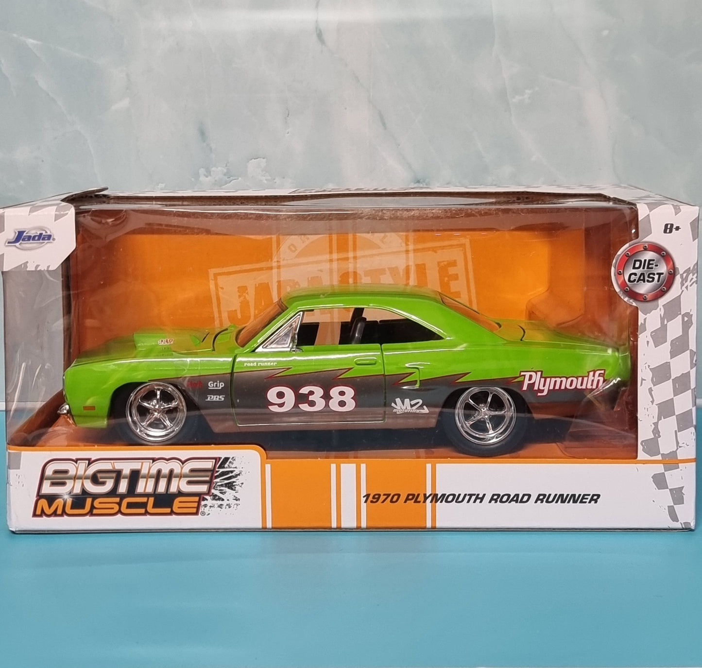 1:24 1970 Plymouth Road Runner -- #938 Green/Grey -- JADA: Big Time Muscle