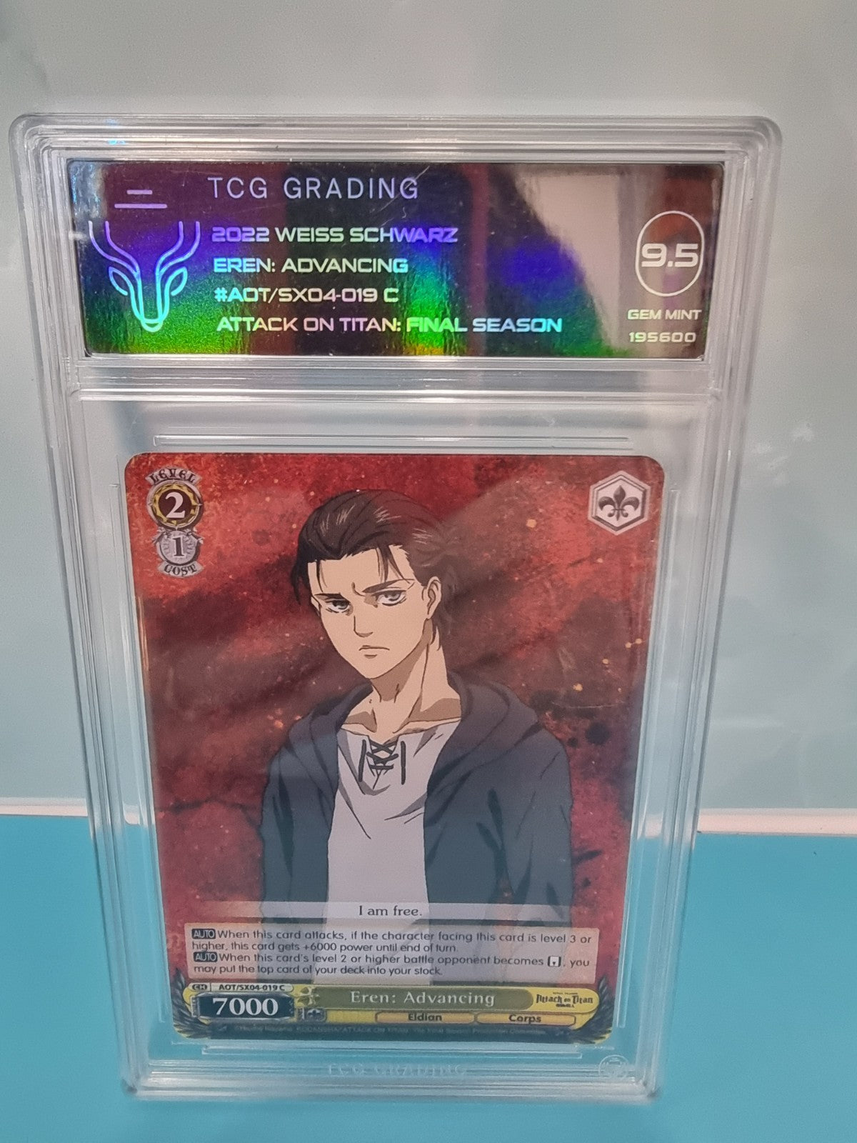 Eren: Advancing  AOT/SX04-019 C  Weiss Schwarz Attack on Titan  TCG 9.5 GEM MNT