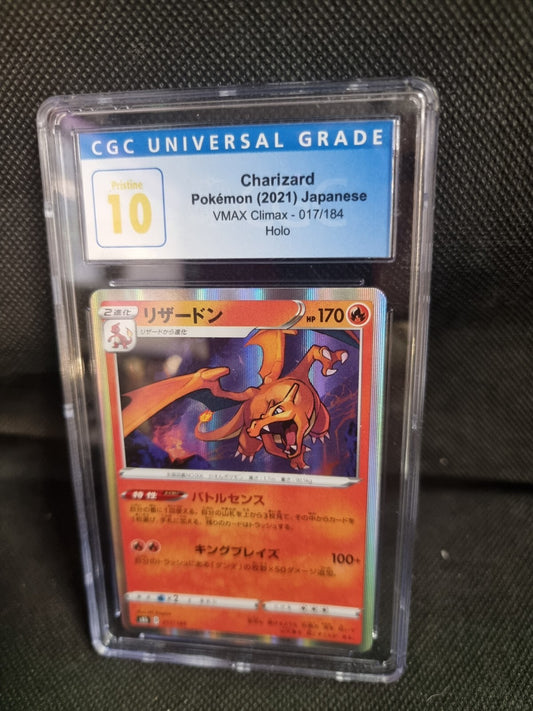 CHARIZARD HOLO 017/184 VMAX CLIMAX CGC 10 GEM MINT JAPANESE POKEMON 2021