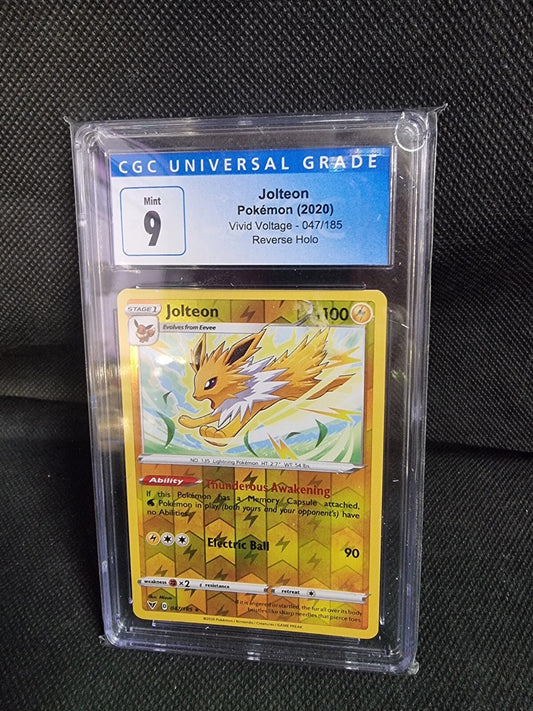 CGC 9 MINT Jolteon 047/185 Vivid Voltage REVERSE HOLO-Pokemon Card