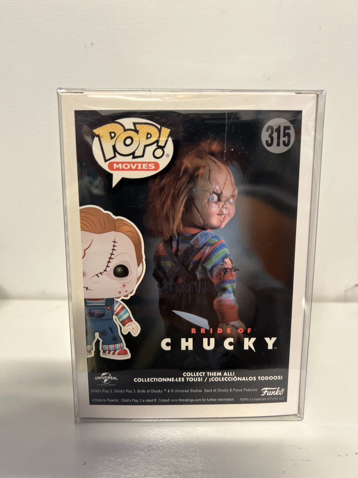 FUNKO POP MOVIES BRIDE OF CHUCKY #315 CHUCKY (SCARRED) VAULTED VINYL