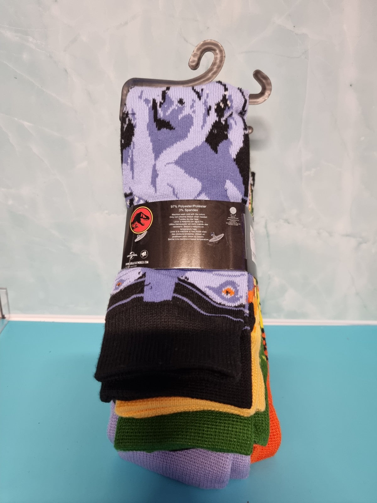 Jurassic Park Socks Men's Casual Crew Socks 6 Pairs Mens