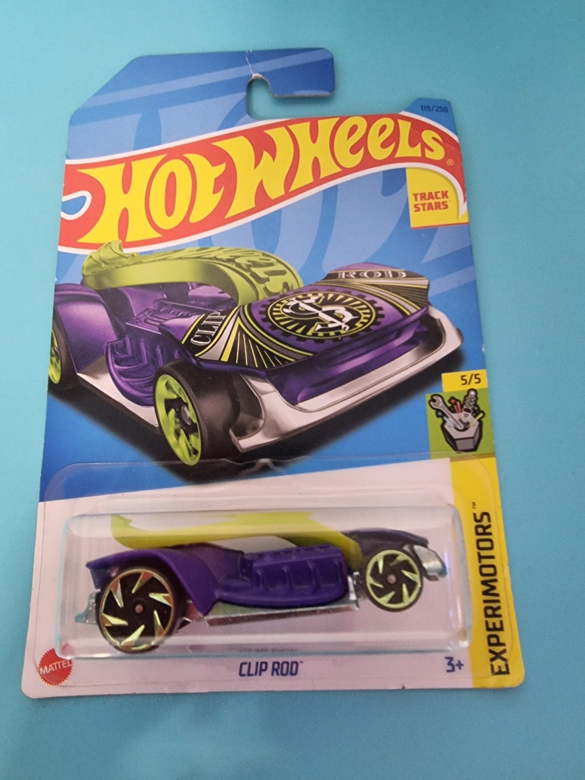 Hot Wheels Purple Clip Rod Kids Diecast Model Toy Car Experimotors 1:64 HKJ28