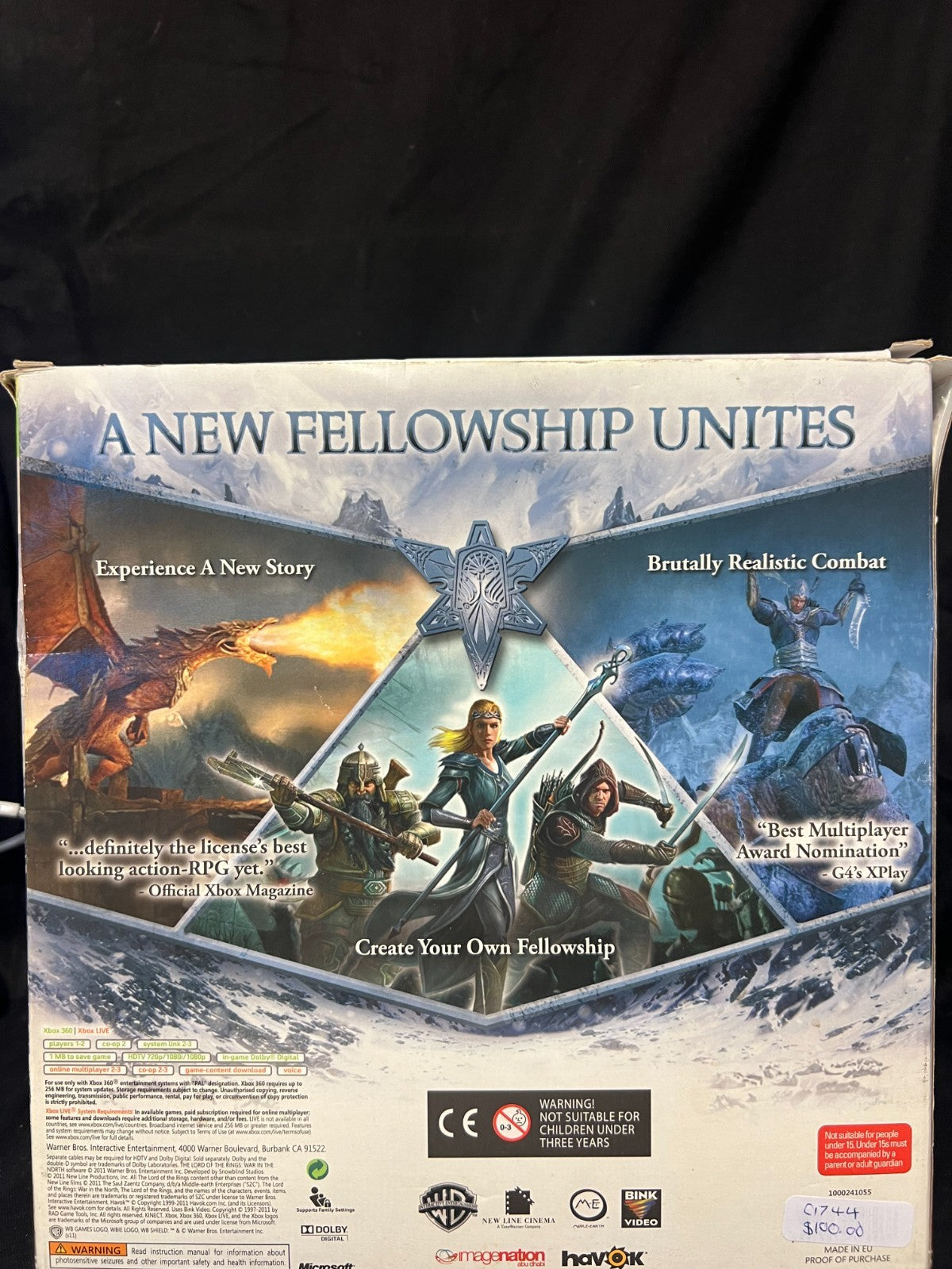LORD OF THE RINGS WAR IN THE NORTH COLLECTORS EDITION XBOX 360