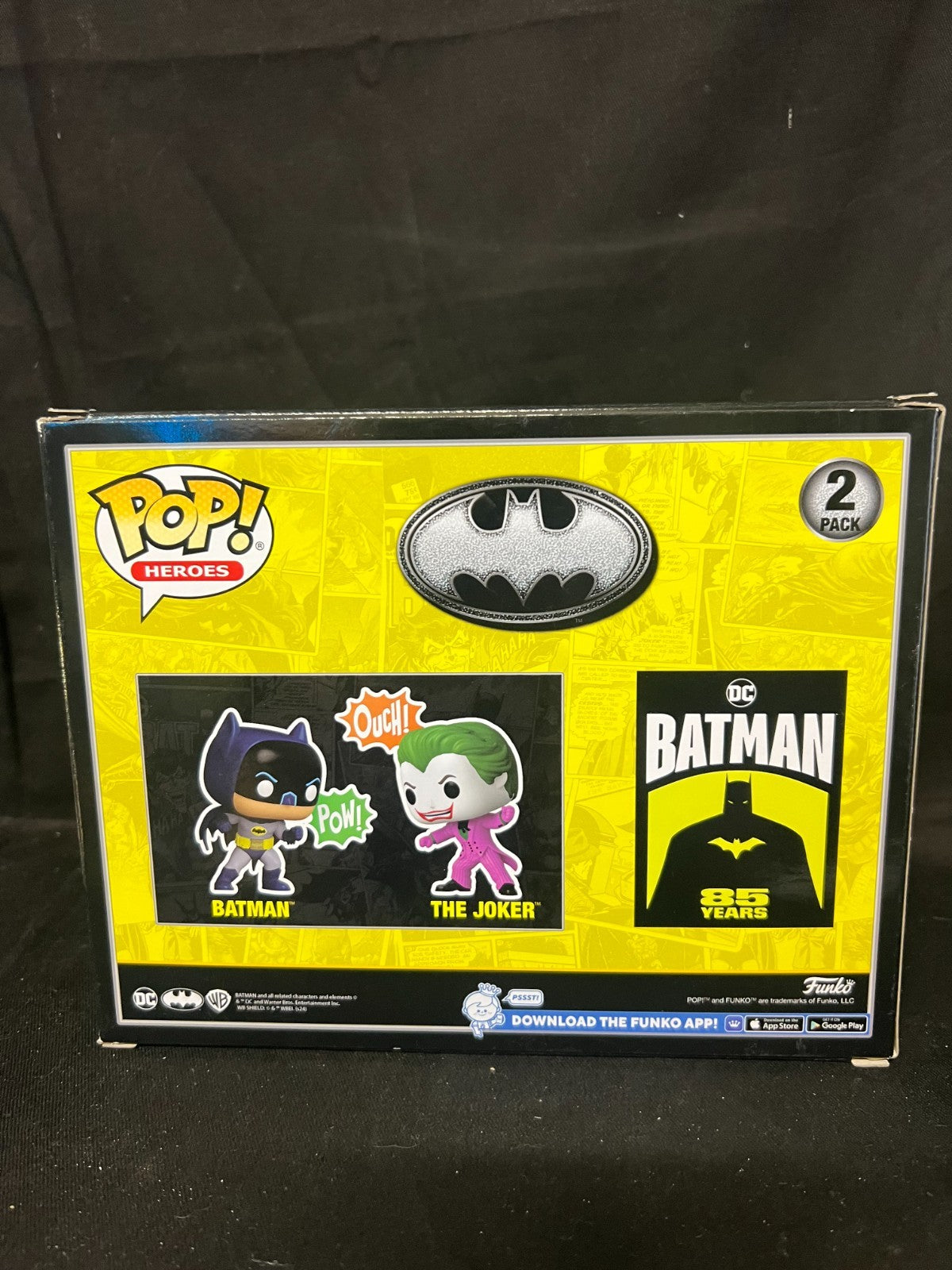 Batman and The Joker 2 Pack Batman Funko 85th Anniversary Pop Vinyl