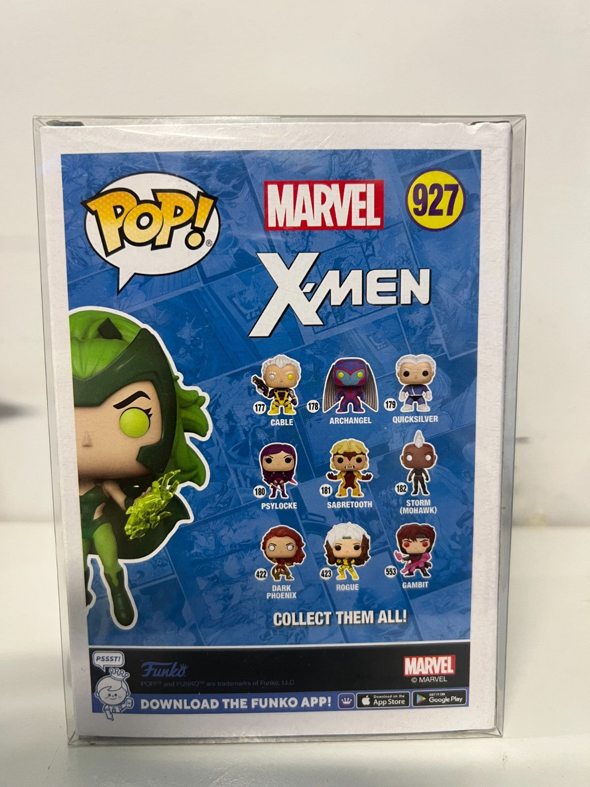 Polaris Pop 927 Glow- Xmen Funko Pop! -2021 Fall Convention - Vaulted +Protector