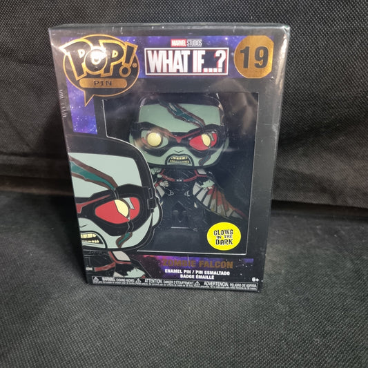 Funko Pop! Enamel Pin Badge:  #19 ZOMBIE FALCON  Marvel Studios What If...?