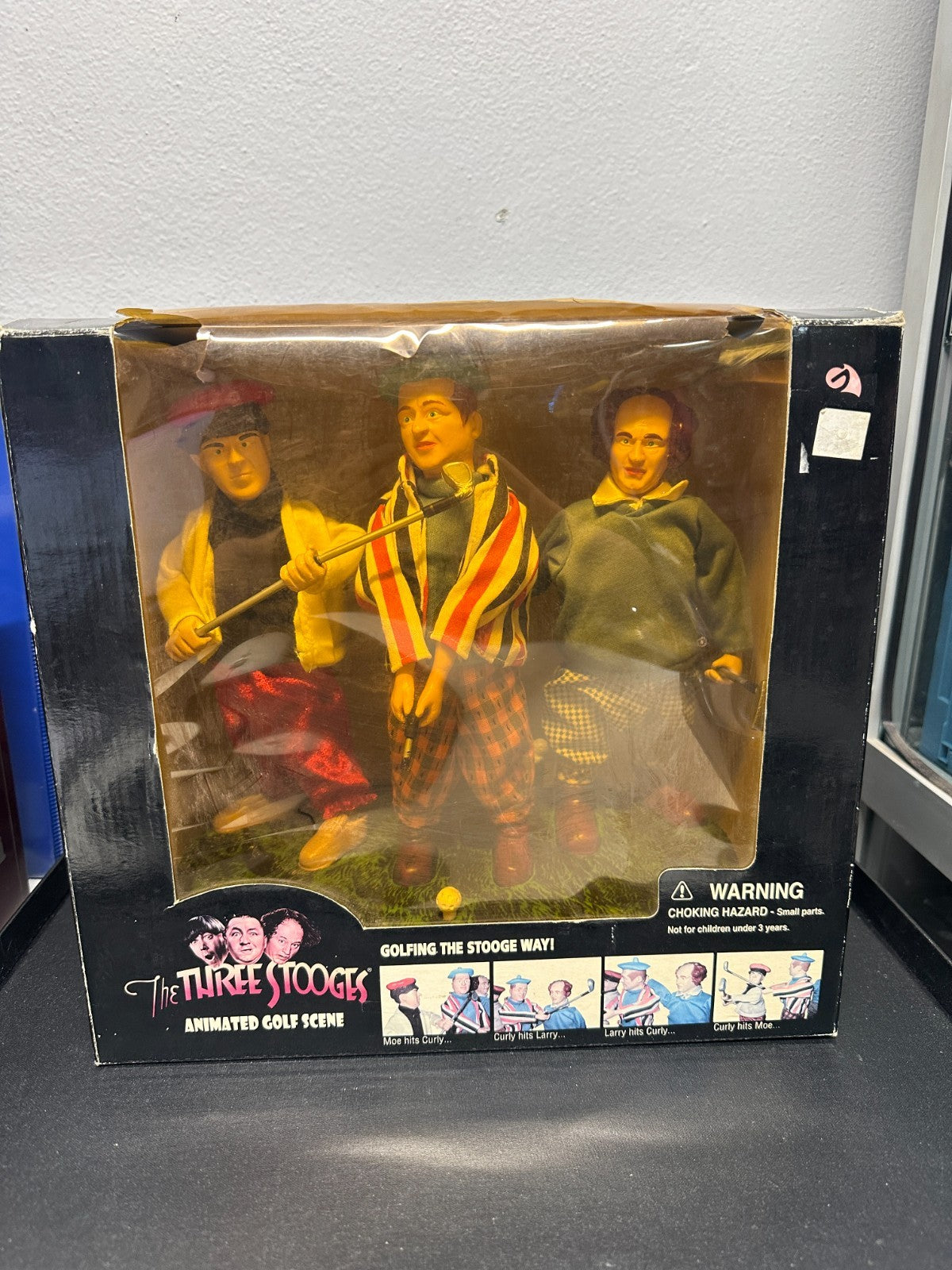 VINTAGE Gemmy The Three Stooges Animated Golf Scene Collectible Figures