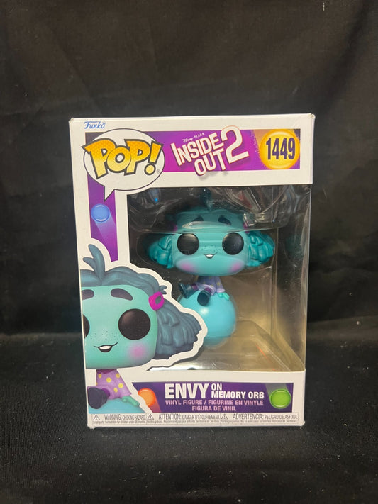Funko Pop Disney Pixar Inside Out 2 Envy on Memory Orb 1449 Figure