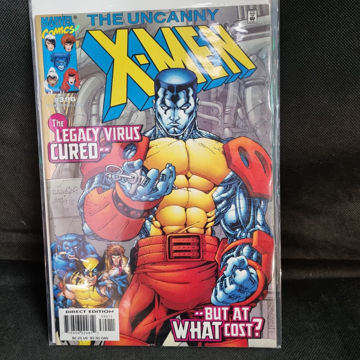 Uncanny X-Men #390 Death of Colossus 2001 LEGACY VIRUS MARVEL COMICS