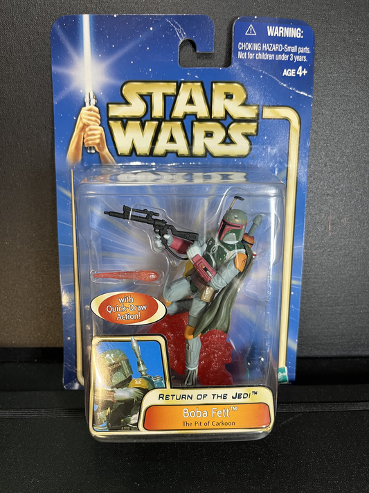 Boba Fett Pit Of Carkoon Star Wars AOTC Carded 3.75 Action Figure