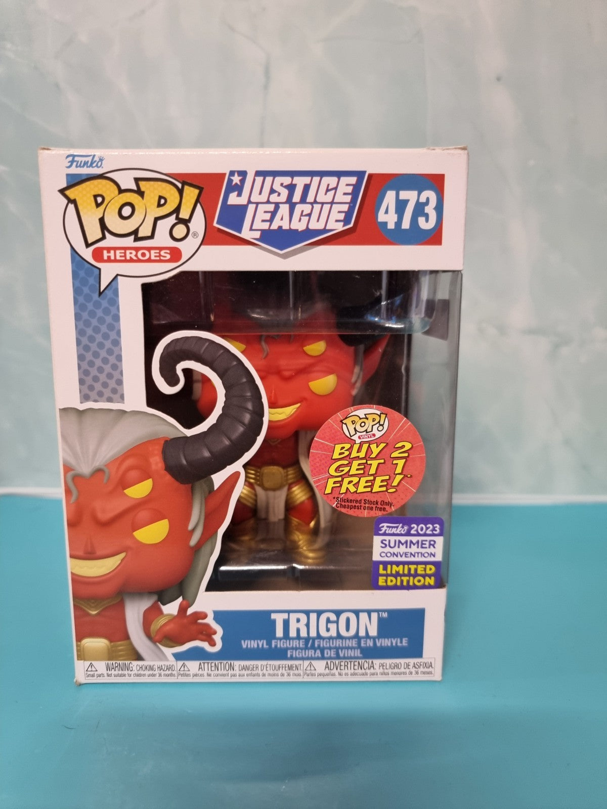 FUNKO POP  2023 SDCC JUSTICE LEAGUE DC TRIGON EXCLUSIVE #473