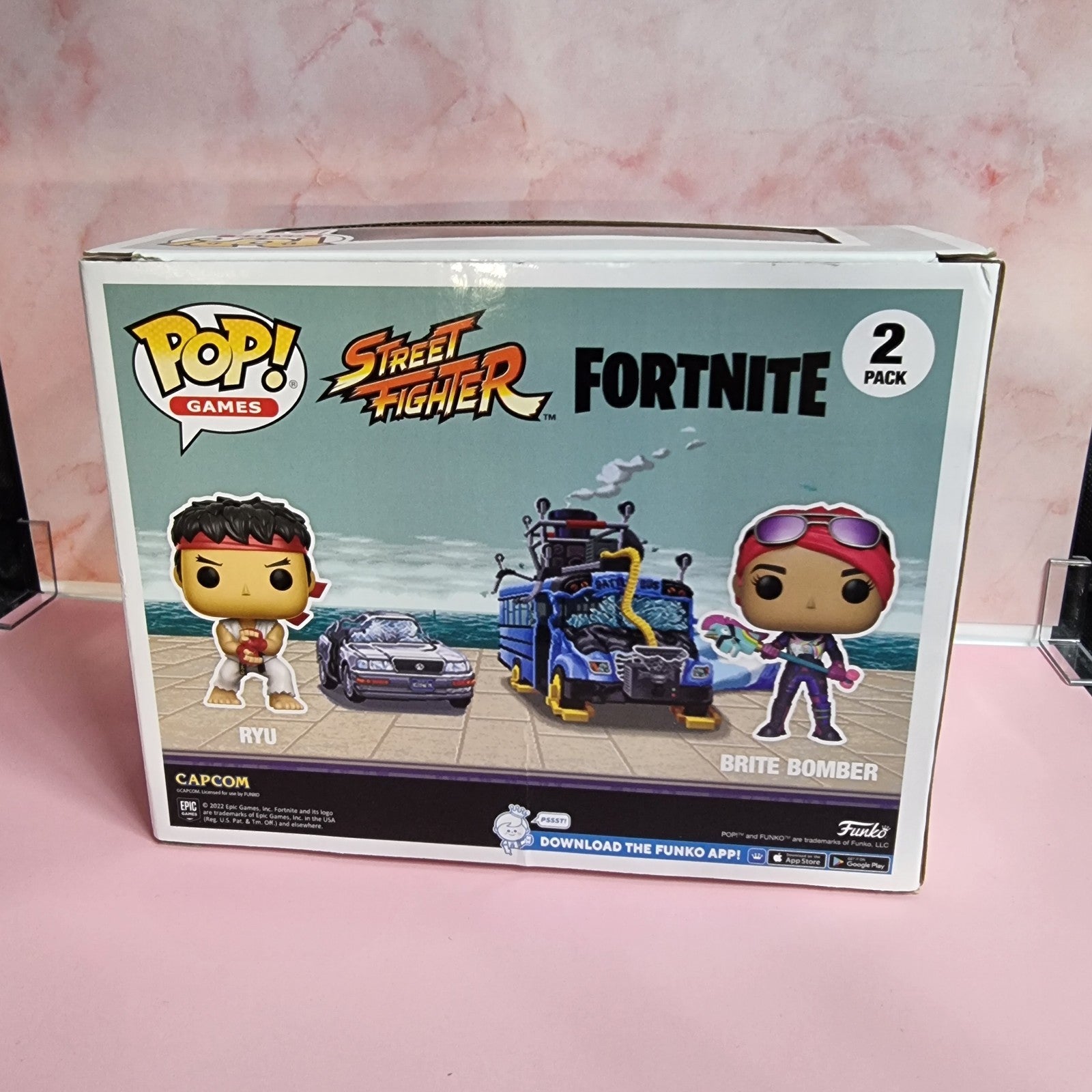 Funko Pop! 2 Pack - Street Fighter/Fortnite - Ryu & Brite Bomber 
