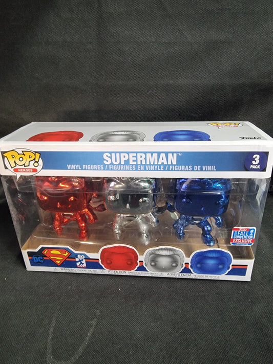 Funko Pop! Heroes Superman 3-Pack Nycc Exclusive