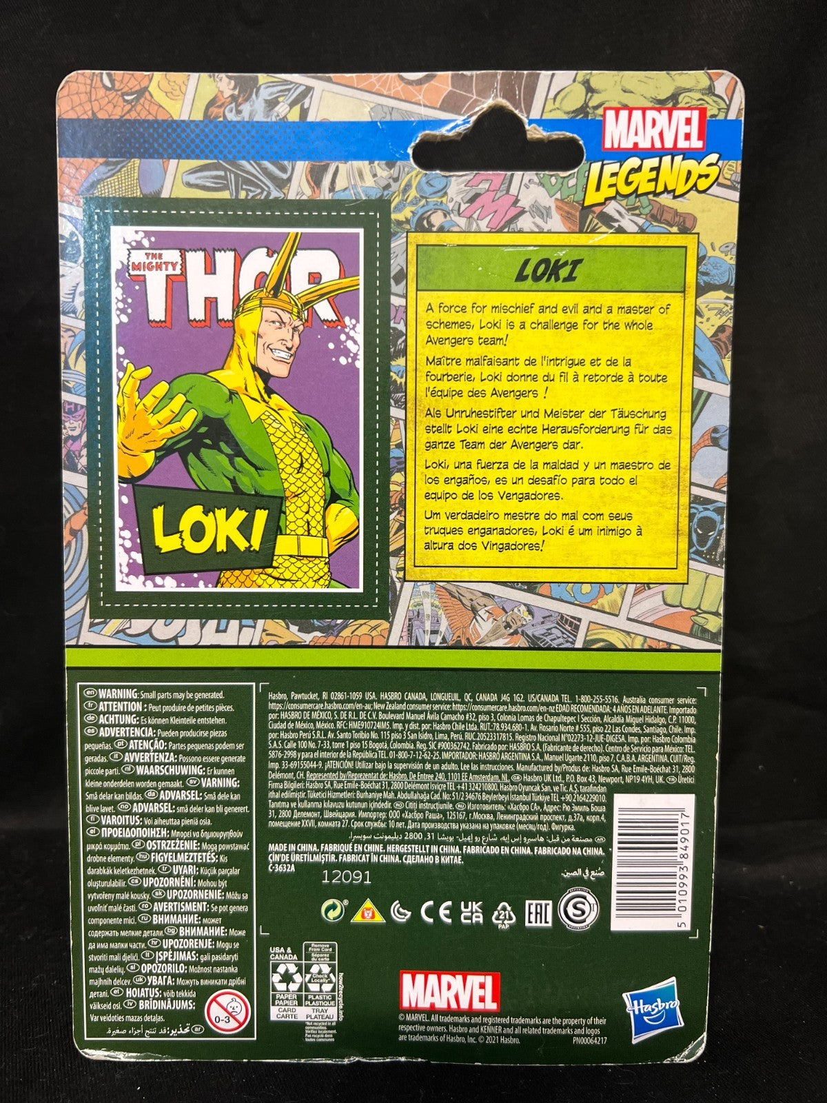 Marvel Legends The Mighty Thor Retro Loki Action Figure Kenner