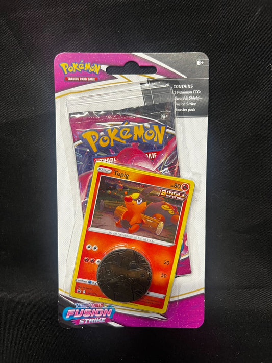 Pokemon TCG Fusion Strike Tepig Blister Sword and Shield Sealed New Unopened