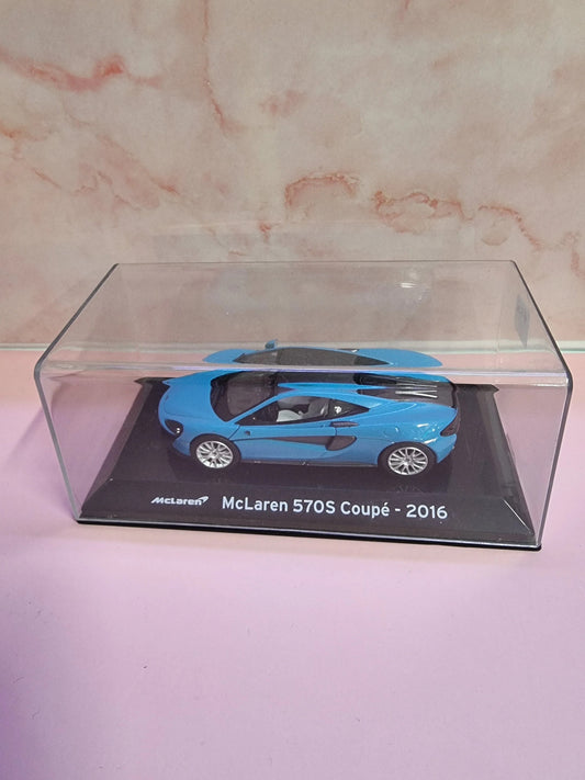 McLaren 570S Coupe 2016 - Blue - 1/43 Diecast Model Car Altaya