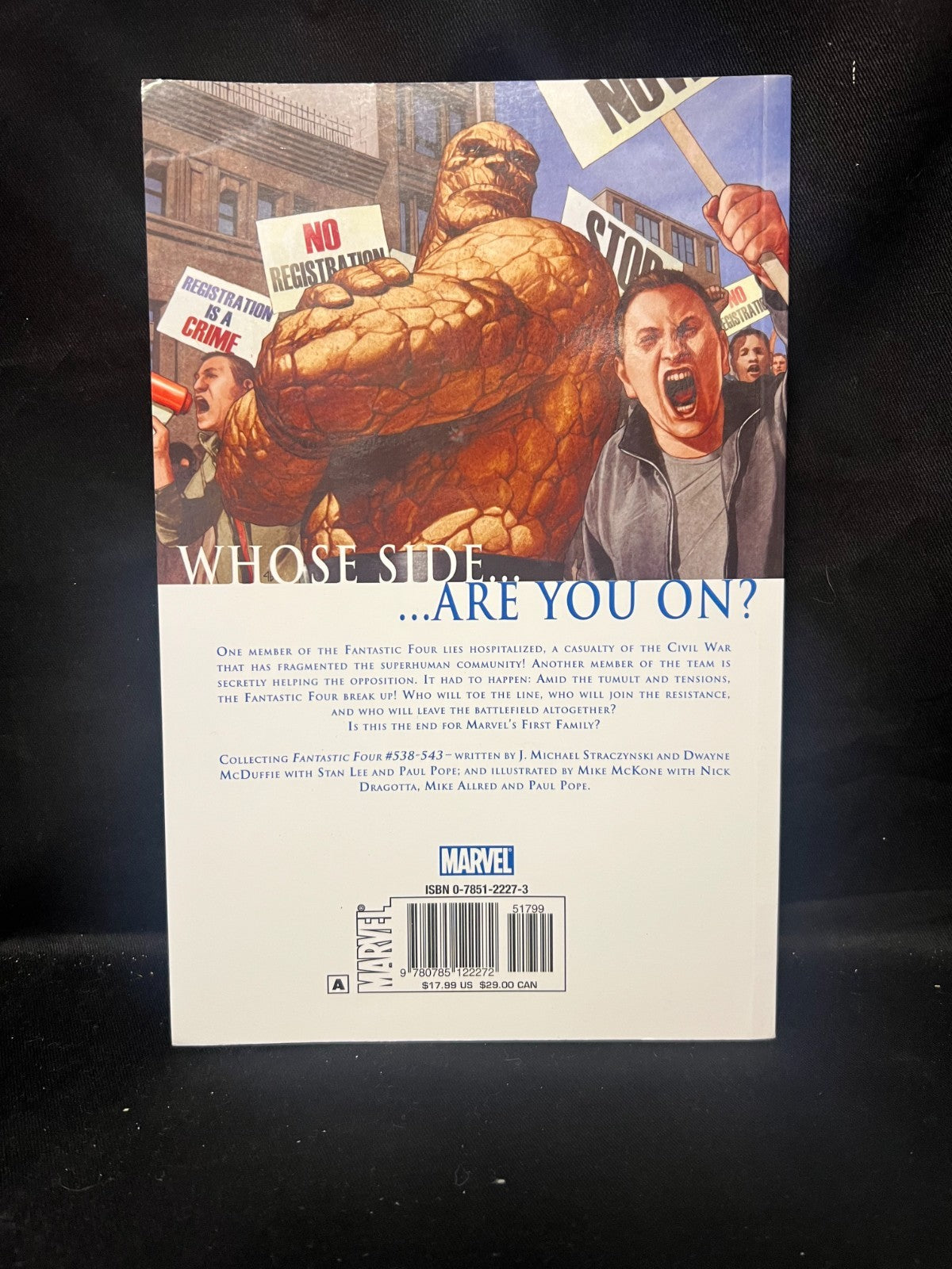 Graphic Novel Softcover Paperback TPB - Civil War - Fantastic Four