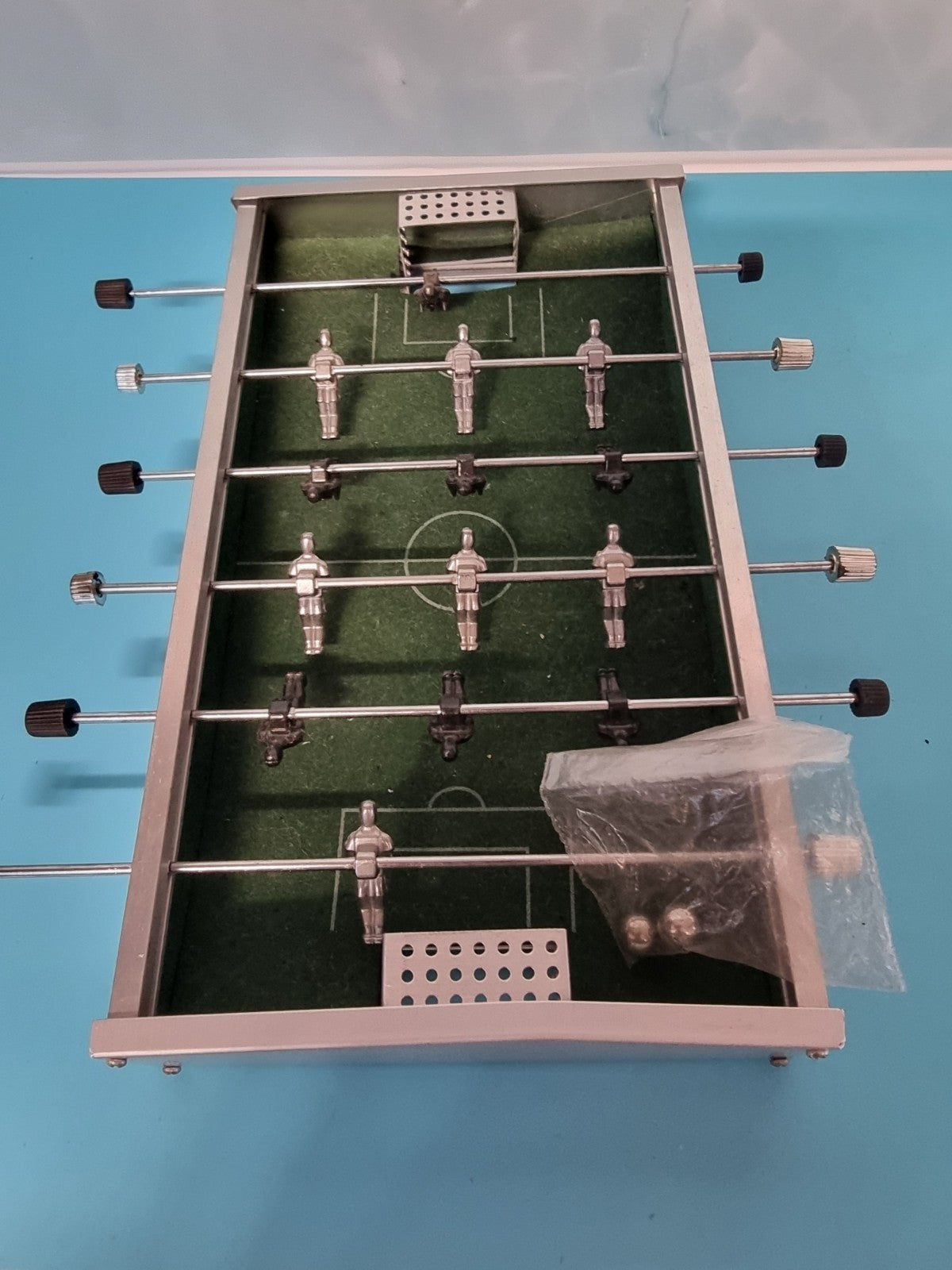 Mini Desktop Football Soccer Metal Series Set Portable Aluminum 20.5x11.5x3cm